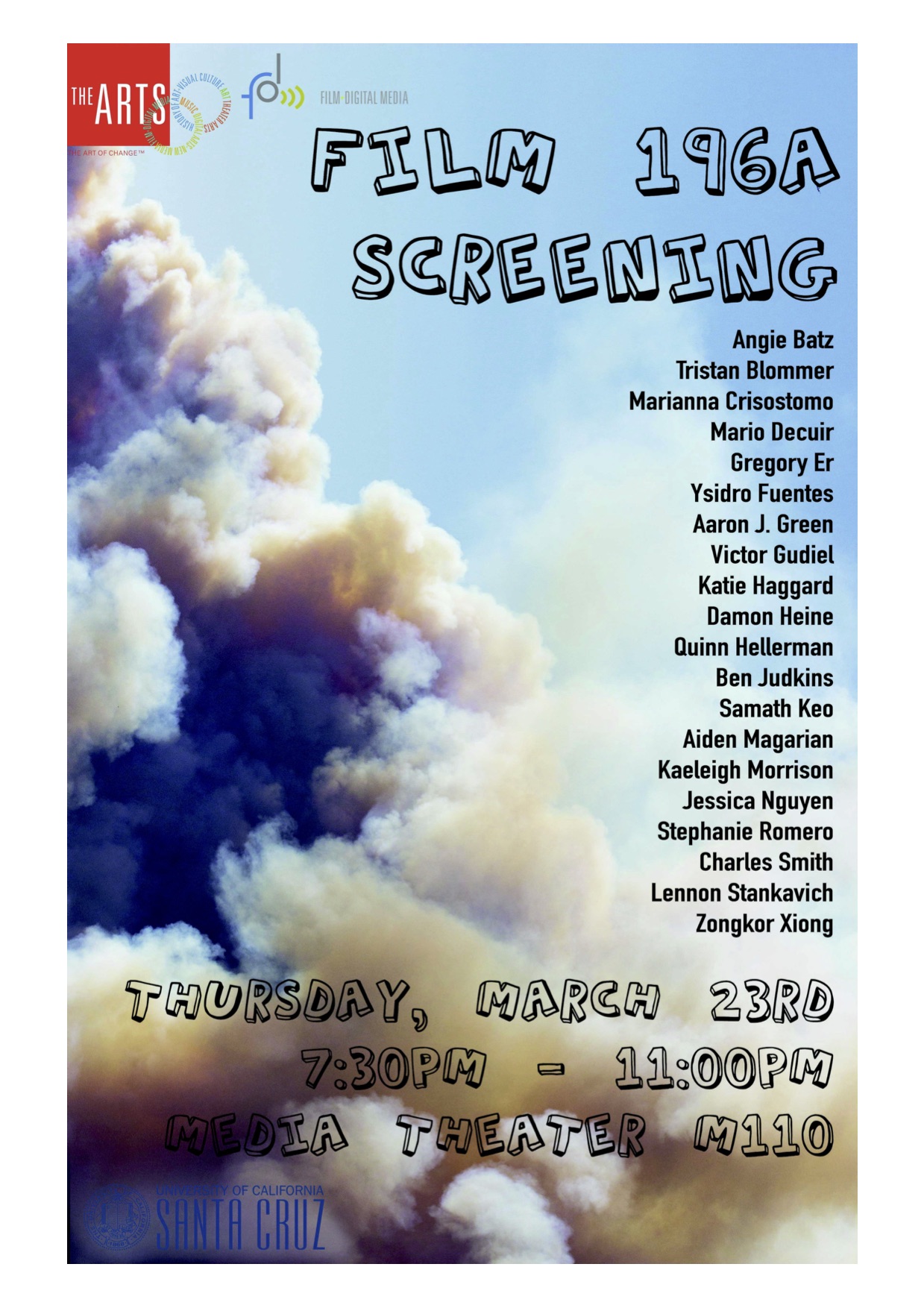 Flyer for Senior Production Screening
